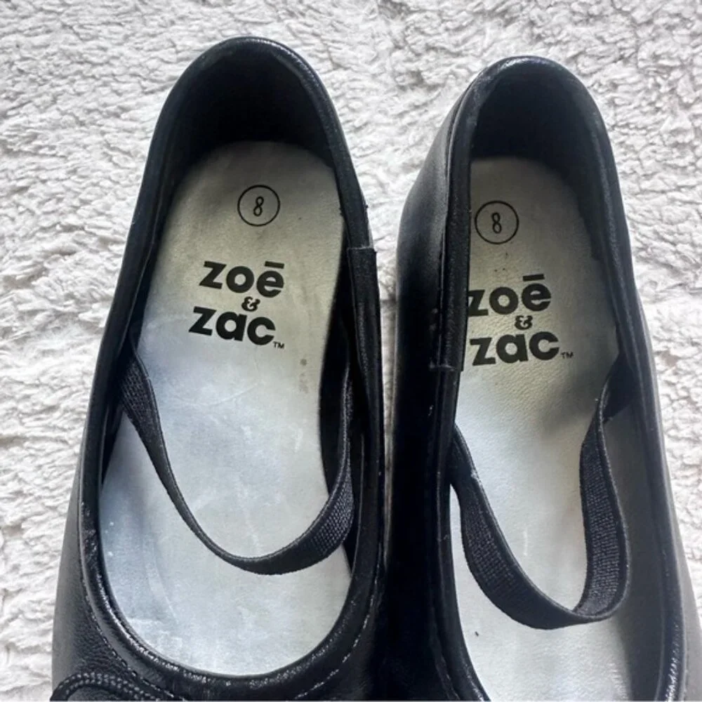 Zoe & Zac | Textured Ballerinas with Bow Accent Dress Shoes | Size 8